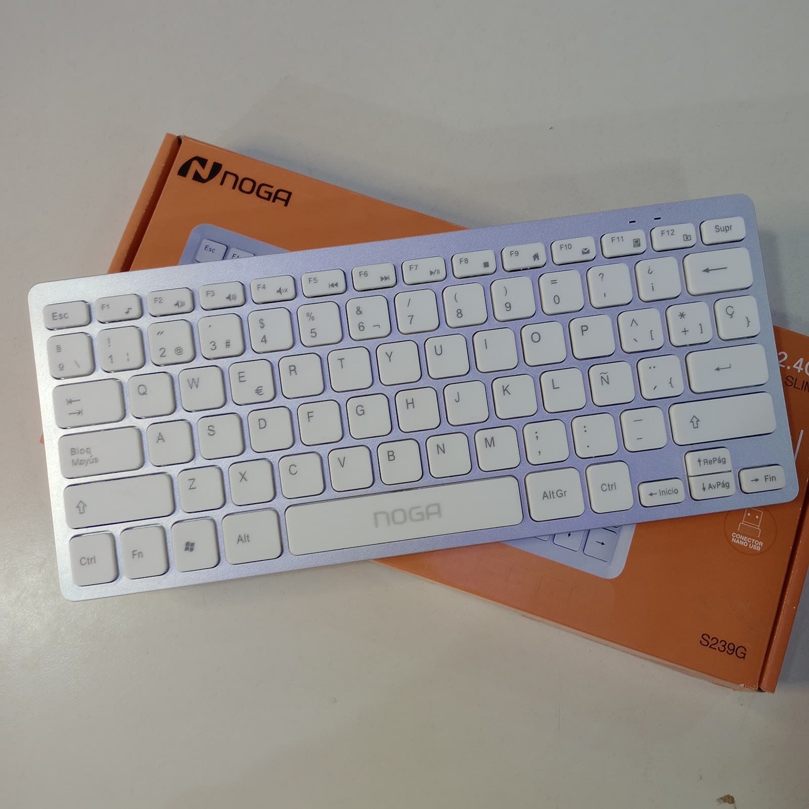 teclado pc noga s239g blanco-inalambrico 2